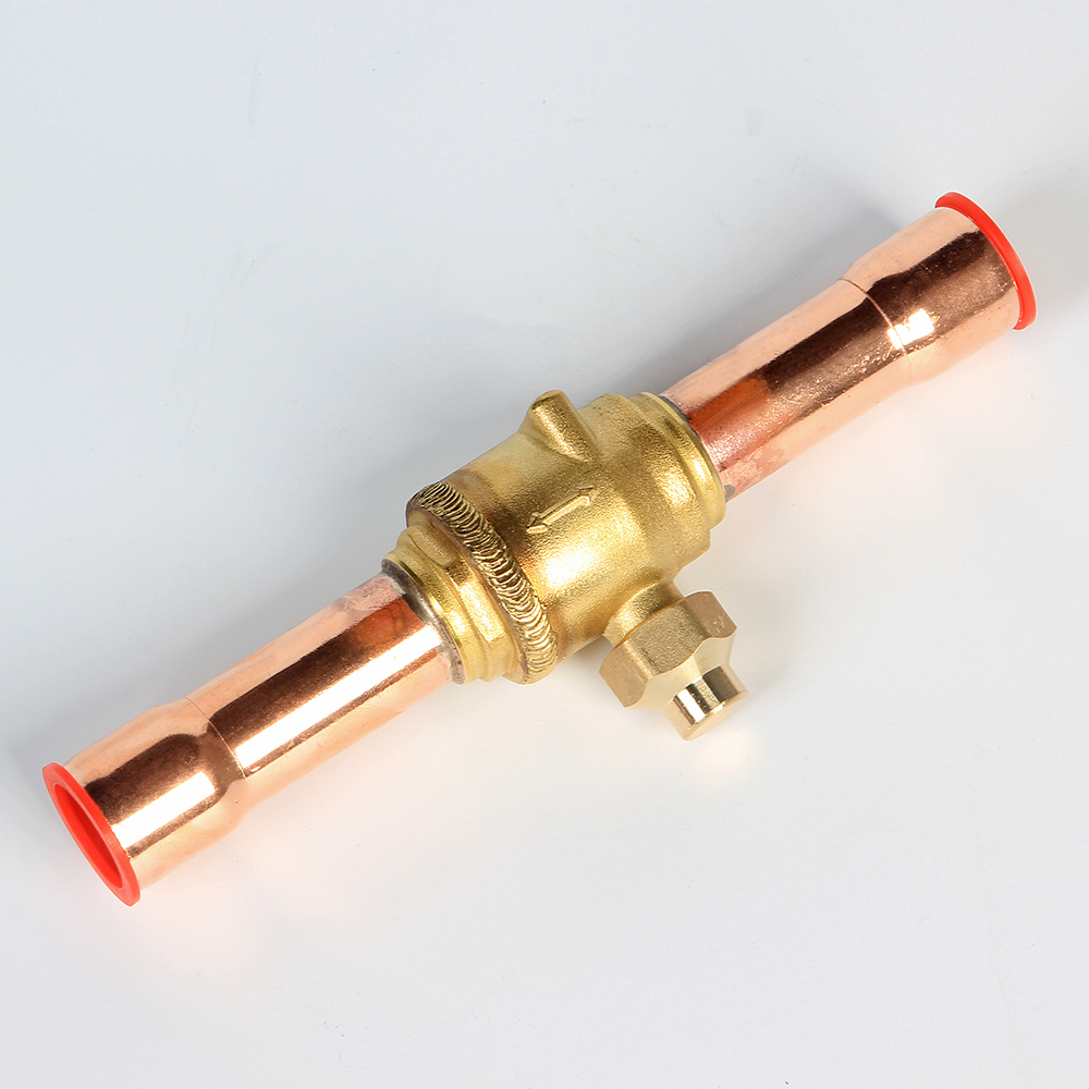 내구성있는 황동 서비스 냉장 장치 볼 밸브